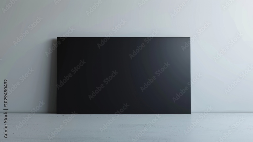 Sticker Black Canvas Mockup