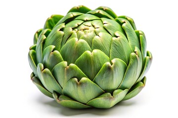 Fototapeta premium Silhouette of green artichoke isolated on white background