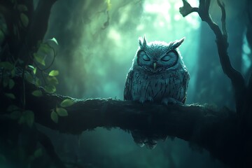 owl on the tree