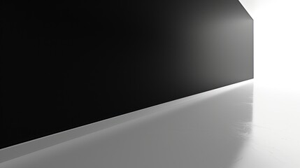 Black Wall and White Floor