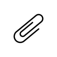 Attachment clip icon Thin line art isolated