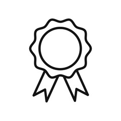 Badge icon Thin line art isolated