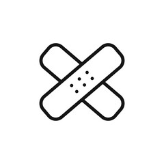 Bandage Icon Thin line art isolated