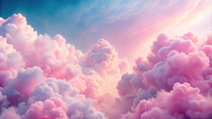 Pink pastel powder clouds in the sky background