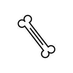 Bones icon Thin line art isolated