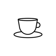 Coffee icon Thin line art isolated