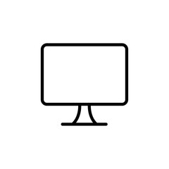 Computer Screen icon Thin line art isolated