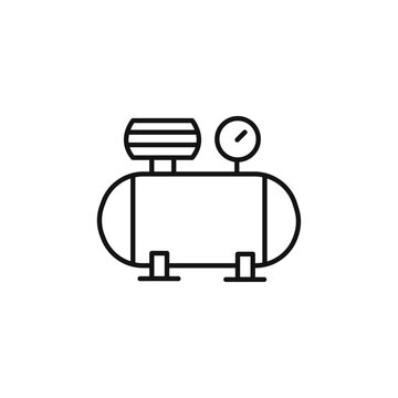 recommend clip art: Compressor icon Thin line art isolated