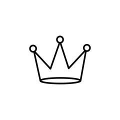 Crown icon Thin line art isolated