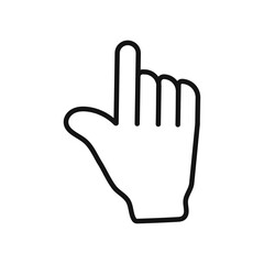 Cursor hand icon Thin line art isolated