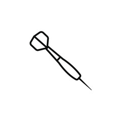 Darts icon Thin line art isolated