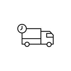 Delivery icon Thin line art isolated