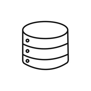 recommend clip art: Database icon Thin line art isolated