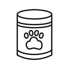 Dog food icon Thin line art isolated