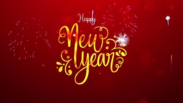 Happy New year, Red Color background, Red New Year 