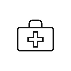 First Aid Icon Thin line art isolated