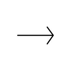 Forward icon Thin line art isolated