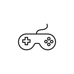 Gaming Controller Icon Thin line art isolated