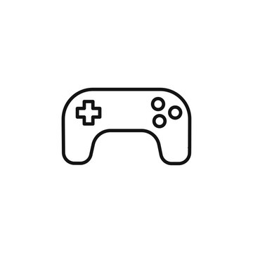 recommend clip art: Gamepad icon Thin line art isolated