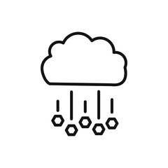 Hail icon Thin line art isolated