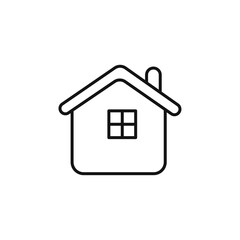 Home icon Thin line art isolated