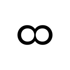 Infinite icon Thin line art isolated