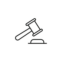 Law icon Thin line art isolated