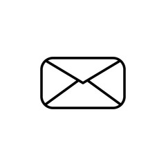 Mail Icon Thin line art isolated