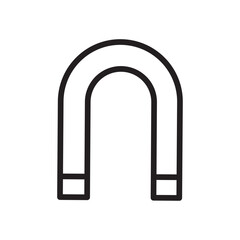 Magnet icon Thin line art isolated