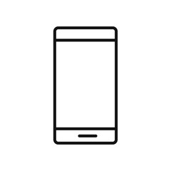 Mobile icon Thin line art isolated