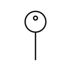 Navigation pin icon Thin line art isolated