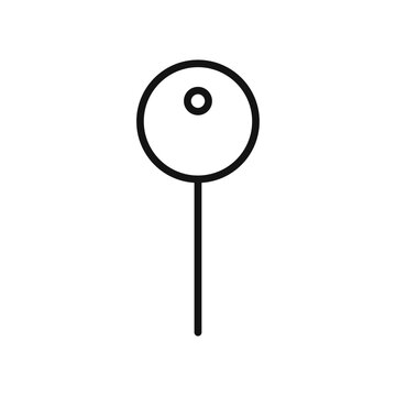 recommend clip art: Navigation pin icon Thin line art isolated