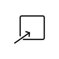 Open icon Thin line art isolated