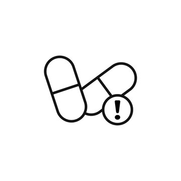 recommend clip art: Overdose icon Thin line art isolated