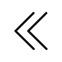 Previous icon Thin line art isolated