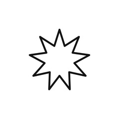 Obraz premium Starburst Icon Thin line art isolated