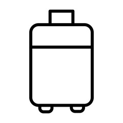 Suitcase icon Thin line art isolated