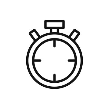 recommend clip art: Stop watch icon Thin line art isolated