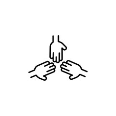 Team icon Thin line art isolated