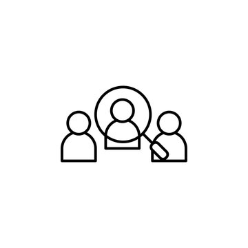 recommend clip art: Target audience icon Thin line art isolated