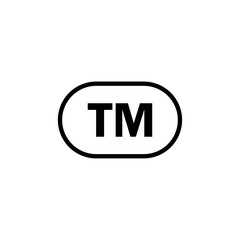 Fototapeta premium TM trademark icon Thin line art isolated