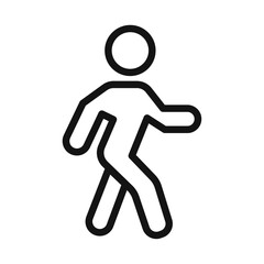 Walk icon Thin line art isolated