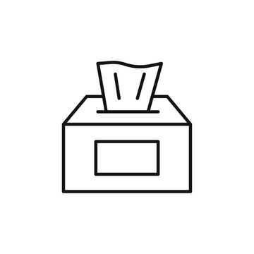 recommend clip art: Wipes pack icon Thin line art isolated