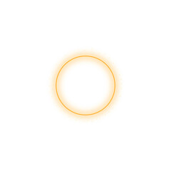 Golden glowing circle frame with glitter