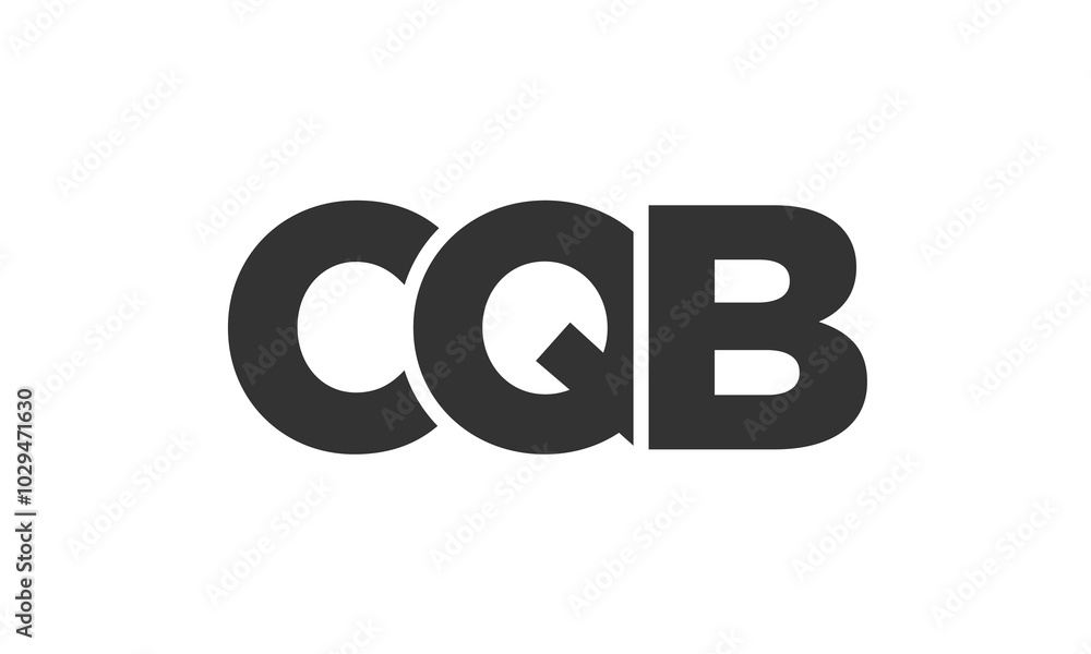 Poster cqb logo design template with strong and modern bold text. initial based vector logotype featuring s