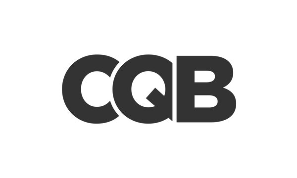 CQB logo design template with strong and modern bold text. Initial based vector logotype featuring simple and minimal typography. Trendy company identity.