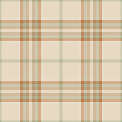 Plaid seamless pattern. Check fabric texture. Vector textile print.