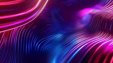 Vivid Neon Light Waves in Motion Abstract Color Symphony Art