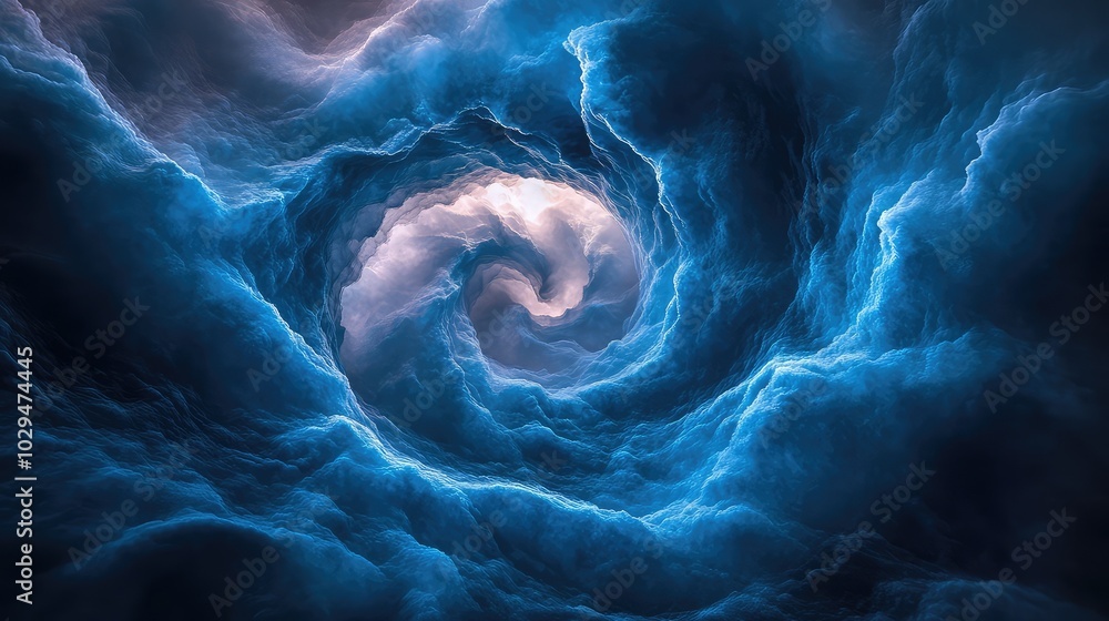 Poster abstract light effect on dark background for sci-fi design and digital art projects