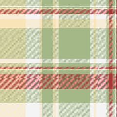 Apartment check textile background, interior seamless vector plaid. Reel fabric tartan pattern texture in pastel and white colors.